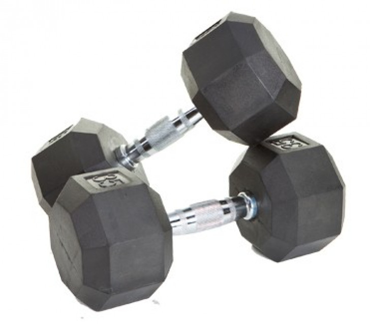 Image of 8 Sided Rubber Encased Dumbbells