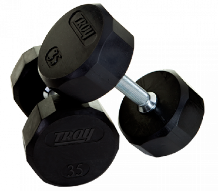 Image of Quiet Iron rubber encased dumbbell