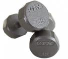 Image of 12 Sided Solid Gray Dumbbells - 12lbs