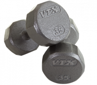Image of 12 Sided Solid Gray Dumbbell Sets