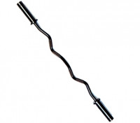 Image of Commercial Olympic Curl Bar - Black Zinc