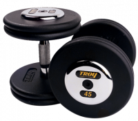 Image of TROY Pro Style Dumbbells - Black Textured