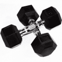 Image of Rubber Hex Dumbbells - 35lbs