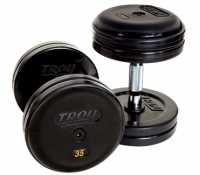 Image of TROY Pro Style Dumbbells - Rubber Encased
