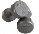 Image of 12 Sided Solid Gray Dumbbells - 3lbs